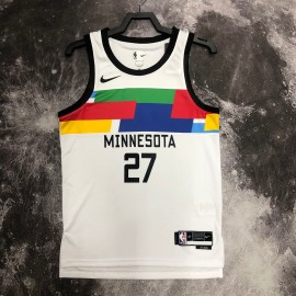 Camiseta Rudy Gobert #27 Minnesota Timberwolves 2023 City Edition Blanco