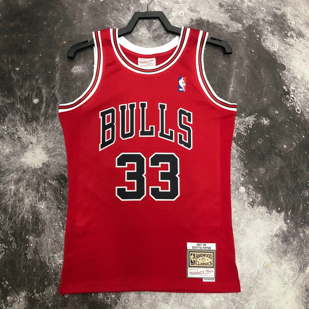 Camiseta Scottie Pippen #33 Chicago Bulls 1998 Rojo Camiseta Scottie Pippen #33 Chicago Bulls 1998 Rojo