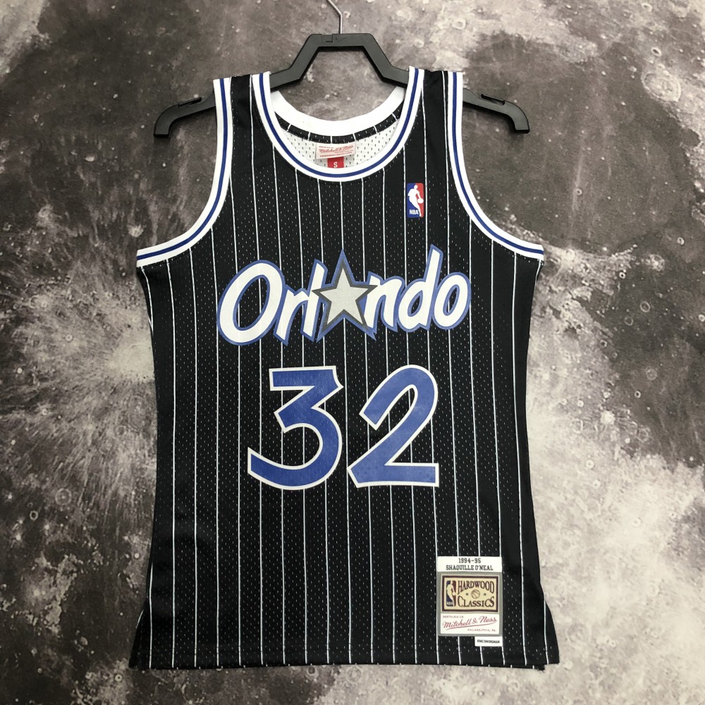 Camiseta Shaquille O'Neal #32 Orlando Magic 1995 Clásico Edition Negro Camiseta Shaquille O'Neal #32 Orlando Magic 1995 Clásico Edition Negro