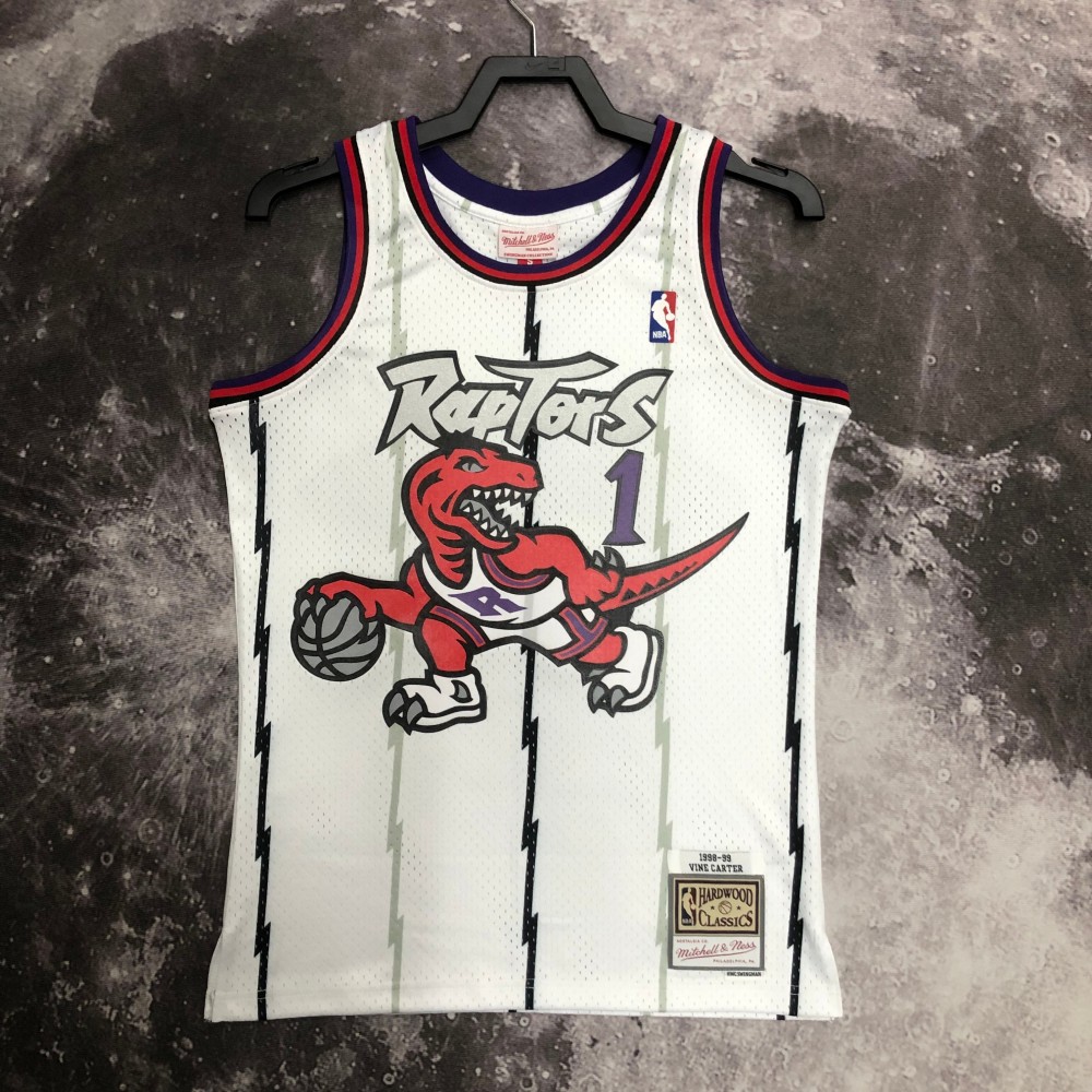 Camiseta Tracy McGrady #1 Toronto Raptors 1999 Clásico Edition Blanco