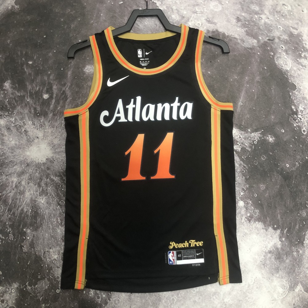 Camiseta Trae Young #11 Atlanta Hawks 2023 City Edition Negro Camiseta Trae Young #11 Atlanta Hawks 2023 City Edition Negro