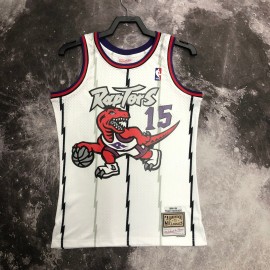 Camiseta Vince Carter #15 Toronto Raptors 1999 Clásico Edition Blanco