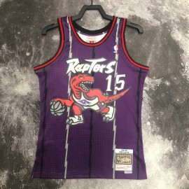 Camiseta Vince Carter #15 Toronto Raptors 1999 Clásico Edition Púrpura