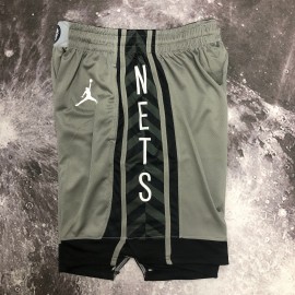 Pantalon Corto Edición Flyer Brooklyn Nets Gris