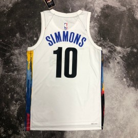 Camiseta Ben Simmons #10 Brooklyn Nets 2023 City Edition Blanco Camiseta Ben Simmons #10 Brooklyn Nets 2023 City Edition Blanco