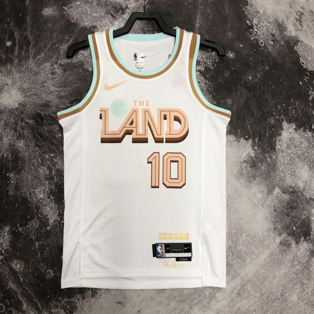 Camiseta Darius Garland #10 Cleveland Cavaliers 2023 City Edition Blanco Camiseta Darius Garland #10 Cleveland Cavaliers 2023 City Edition Blanco