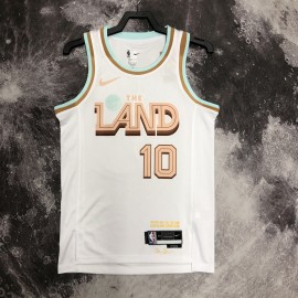 Camiseta Darius Garland #10 Cleveland Cavaliers 2023 City Edition Blanco