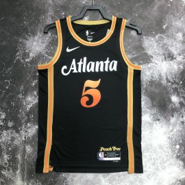 Camiseta Dejounte Murray #5 Atlanta Hawks 2023 City Edition Negro