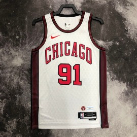 Camiseta Dennis Rodman #91 Chicago Bulls 2023 City Edition Blanco