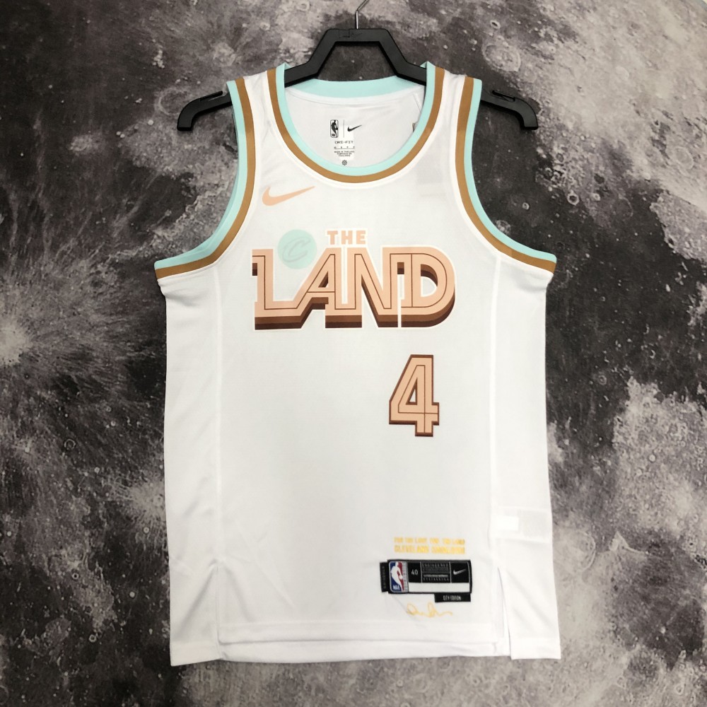 Camiseta Evan Mobley #4 Cleveland Cavaliers 2023 City Edition Blanco Camiseta Evan Mobley #4 Cleveland Cavaliers 2023 City Edition Blanco