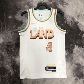 Camiseta Evan Mobley #4 Cleveland Cavaliers 2023 City Edition Blanco