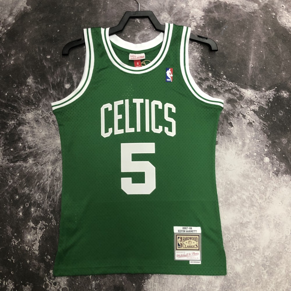 Camiseta Kevin Garnett #5 Boston Celtics 2008 Classic Edition Verde