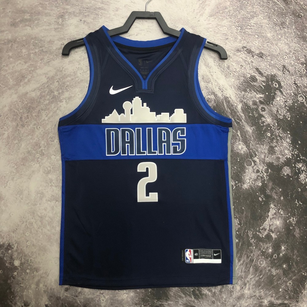 Camiseta Kyrie Irving #2 Dallas Mavericks Negro/Azul Camiseta Kyrie Irving #2 Dallas Mavericks Negro/Azul