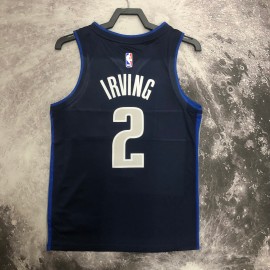 Camiseta Kyrie Irving #2 Dallas Mavericks Negro/Azul Camiseta Kyrie Irving #2 Dallas Mavericks Negro/Azul
