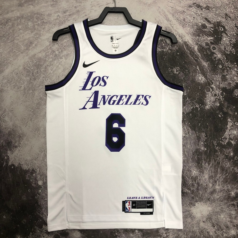 Camiseta Lebron James #6 Los Angeles Lakers 2023 City Edition Blanco Camiseta Lebron James #6 Los Angeles Lakers 2023 City Edition Blanco