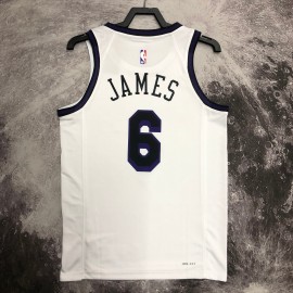 Camiseta Lebron James #6 Los Angeles Lakers 2023 City Edition Blanco Camiseta Lebron James #6 Los Angeles Lakers 2023 City Edition Blanco