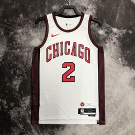 Camiseta Lonzo Ball #2 Chicago Bulls 2023 City Edition Blanco