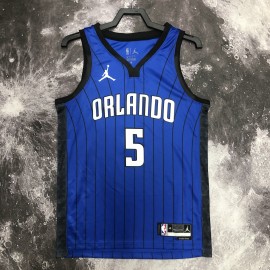 Camiseta Paolo Banchero #5 Orlando Magic 2023 Edición Flyer Azul