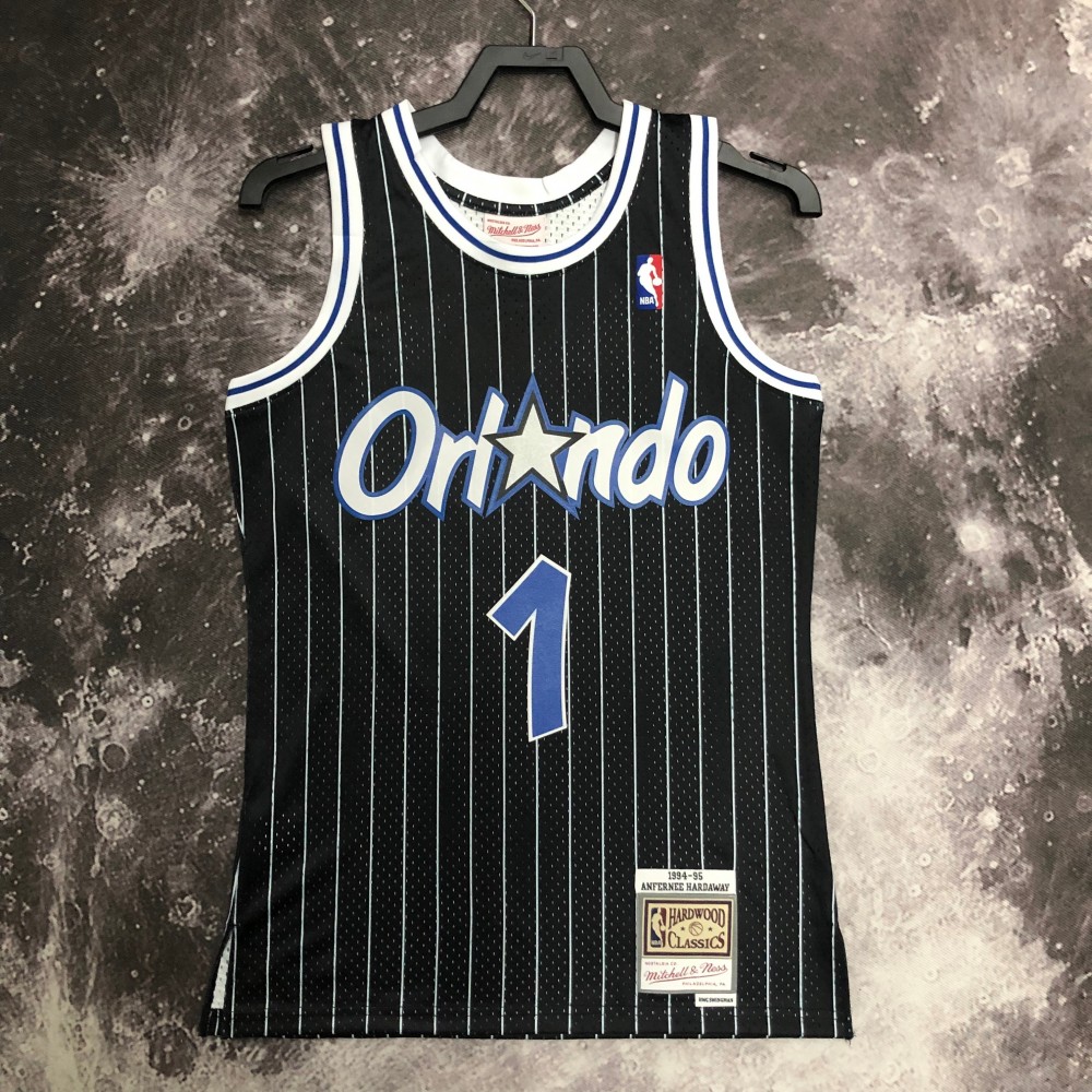 Camiseta Penny Hardaway #1 Orlando Magic 1995 Classic Edition Negro