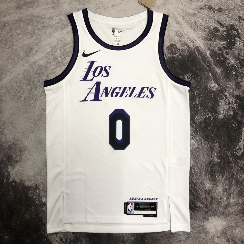 Camiseta Russell Westbrook #0 Los Angeles Lakers 2023 City Edition Blanco Camiseta Russell Westbrook #0 Los Angeles Lakers 2023 City Edition Blanco