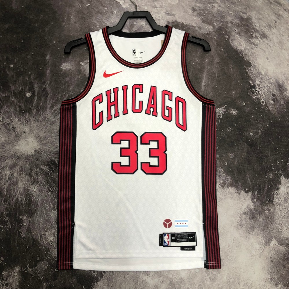 Camiseta Scottie Pippen #33 Chicago Bulls 2023 City Edition Blanco