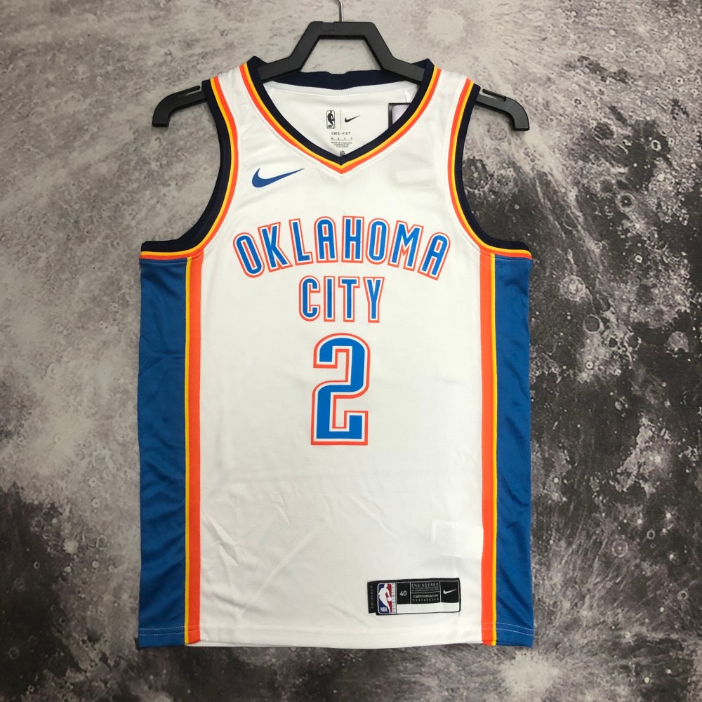 Camiseta Shai Gilgeous-Alexander #2 Oklahoma City Thunder Blanco Camiseta Shai Gilgeous-Alexander #2 Oklahoma City Thunder Blanco