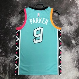 Camiseta Tony Parker #9 San Antonio Spurs 2023 City Edition Verde