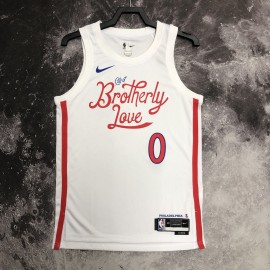 Camiseta Tyrese Maxey #0 Philadelphia 76ers 2023 City Edition Blanco