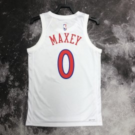 Camiseta Tyrese Maxey #0 Philadelphia 76ers 2023 City Edition Blanco Camiseta Tyrese Maxey #0 Philadelphia 76ers 2023 City Edition Blanco