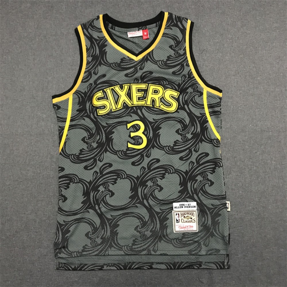 Camiseta Allen Iverson #3 Philadelphia 76ers Classic Edition Negro Camiseta Allen Iverson #3 Philadelphia 76ers Classic Edition Negro