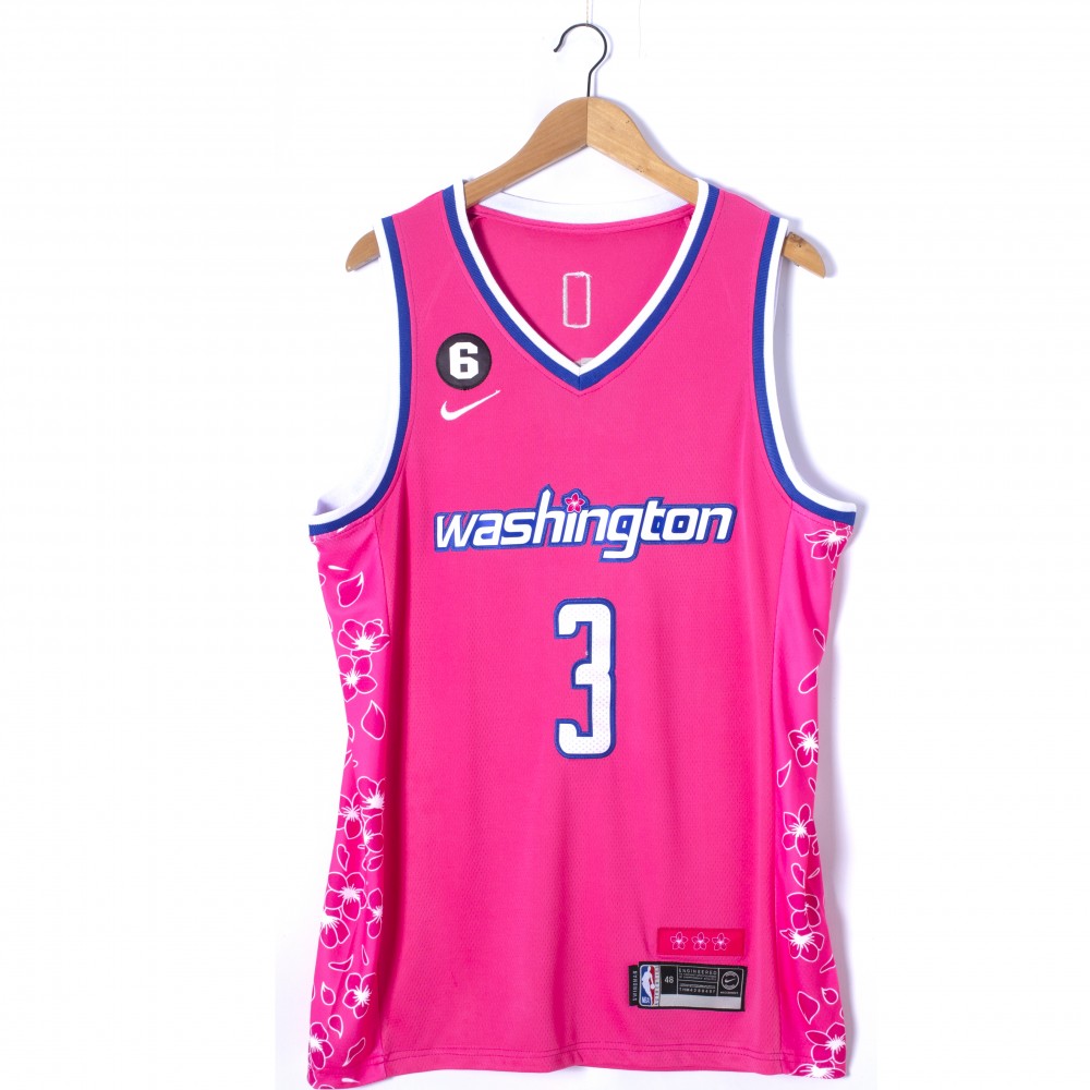 Camiseta Bradley Beal #3 Washington Wizards 2023 City Edition Rosa Camiseta Bradley Beal #3 Washington Wizards 2023 City Edition Rosa