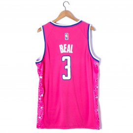 Camiseta Bradley Beal #3 Washington Wizards 2023 City Edition Rosa Camiseta Bradley Beal #3 Washington Wizards 2023 City Edition Rosa