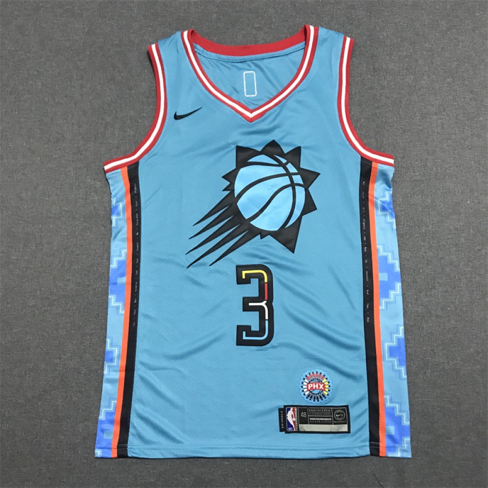 Camiseta Chris Paul #3 Phoenix Suns 22/23 City Edition Azul Camiseta Chris Paul #3 Phoenix Suns 22/23 City Edition Azul