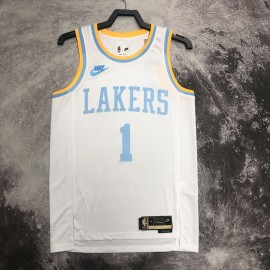 Camiseta D'Angelo Russell #1 Los Angeles Lakers 2023 Classic Edition Blanco