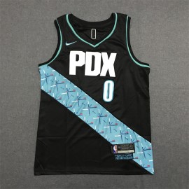 Camiseta Damian Lillard #0 Portland Trail Blazers 22/23 City Edition Negro