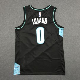 Camiseta Damian Lillard #0 Portland Trail Blazers 22/23 City Edition Negro Camiseta Damian Lillard #0 Portland Trail Blazers 22/23 City Edition Negro