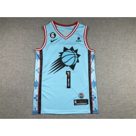Camiseta Devin Booker #1 Phoenix Suns 2023 City Edition Azul