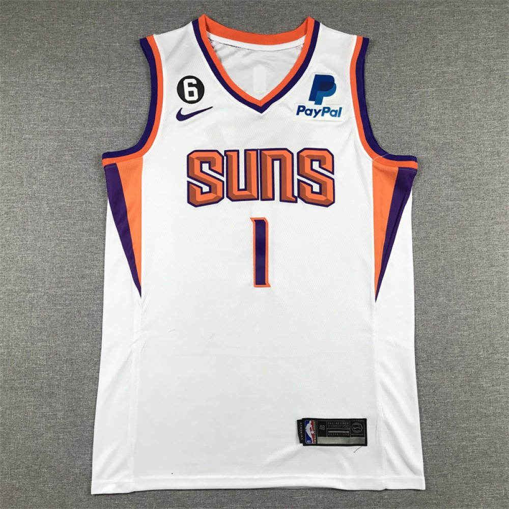 Camiseta Devin Booker #1 Phoenix Suns Blanco Camiseta Devin Booker #1 Phoenix Suns Blanco
