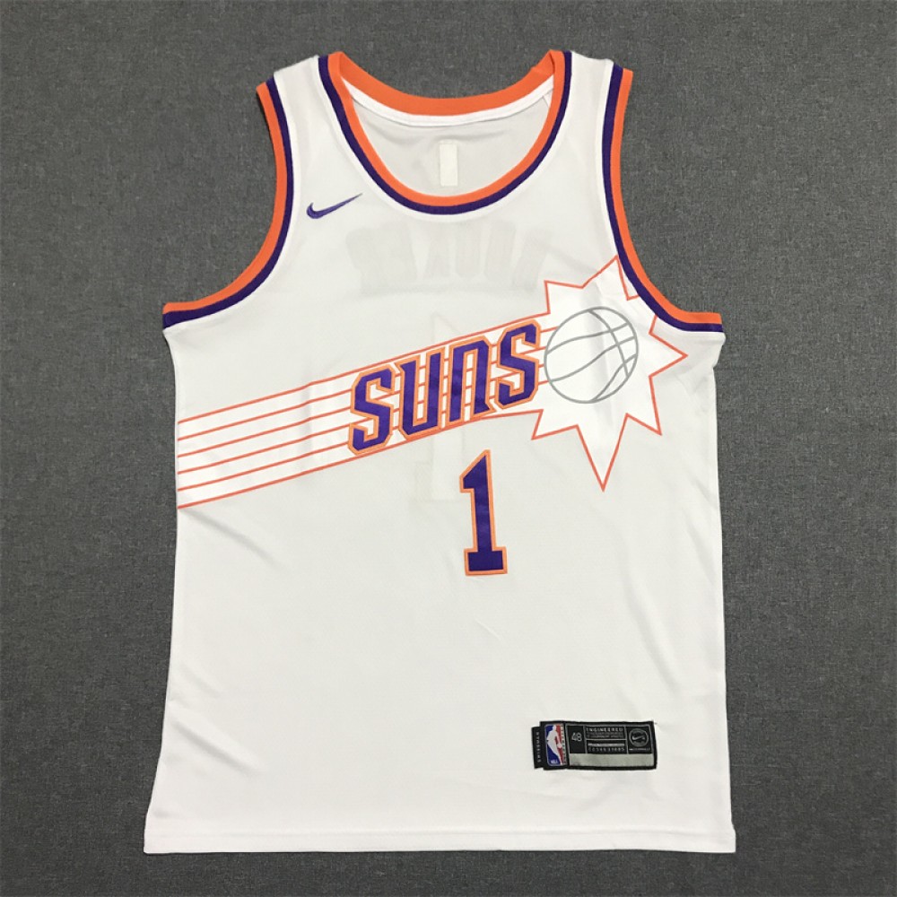 Camiseta Devin Booker #1 Phoenix Suns City Edition Blanco Camiseta Devin Booker #1 Phoenix Suns City Edition Blanco