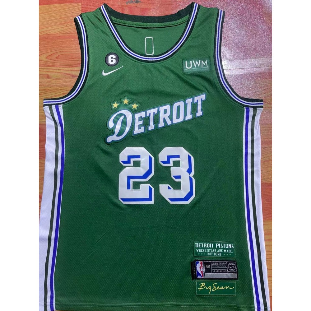 Camiseta Jaden Ivey #23 Detroit Pistons 2023 Verde Camiseta Jaden Ivey #23 Detroit Pistons 2023 Verde