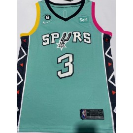 Camiseta Keldon Johnson #3 San Antonio Spurs 2023 Verde