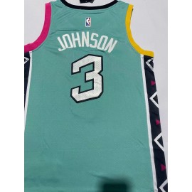 Camiseta Keldon Johnson #3 San Antonio Spurs 2023 Verde Camiseta Keldon Johnson #3 San Antonio Spurs 2023 Verde