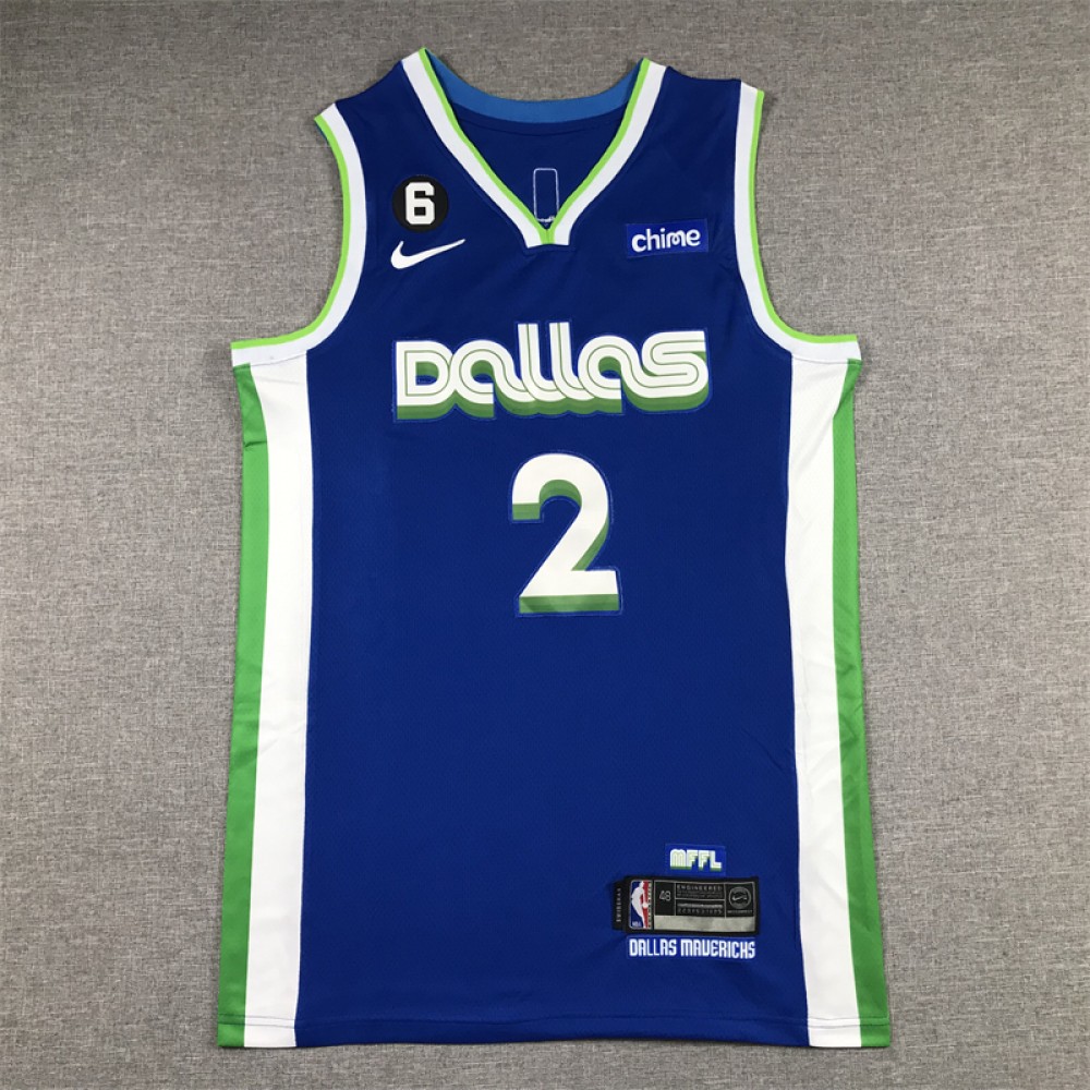 Camiseta Kyrie Irving #2 Dallas Mavericks 2023 Azul City Edition Camiseta Kyrie Irving #2 Dallas Mavericks 2023 Azul City Edition