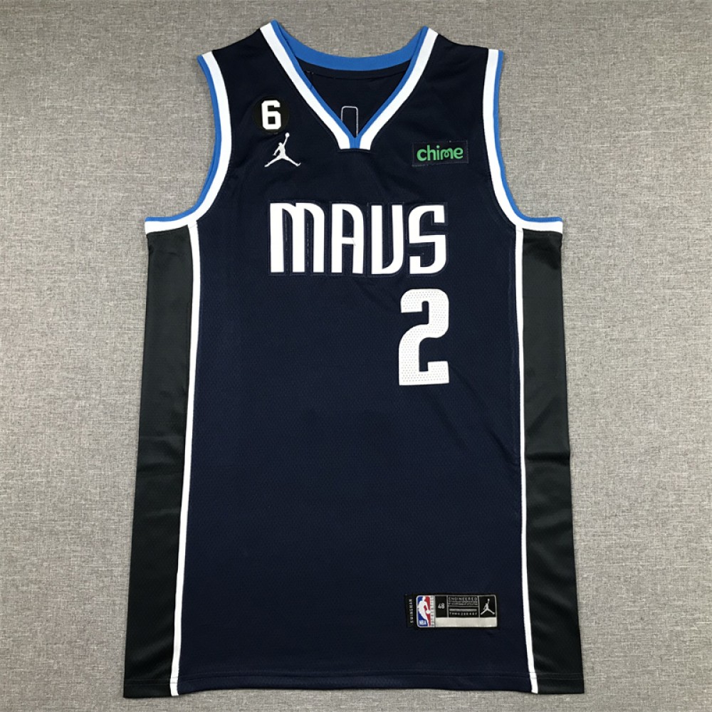 Camiseta Kyrie Irving #2 Dallas Mavericks Statement Edition Azul Negro Camiseta Kyrie Irving #2 Dallas Mavericks Statement Edition Azul Negro