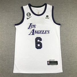 Camiseta Lebron James #6 Los Angeles Lakers 2023 Blanco City Edition