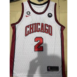 Camiseta Lonzo Ball #2 Chicago Bulls 2023 Blanco