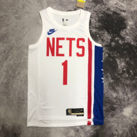 Camiseta Mikal Bridges #1 Brooklyn Nets Classic Edition Blanco