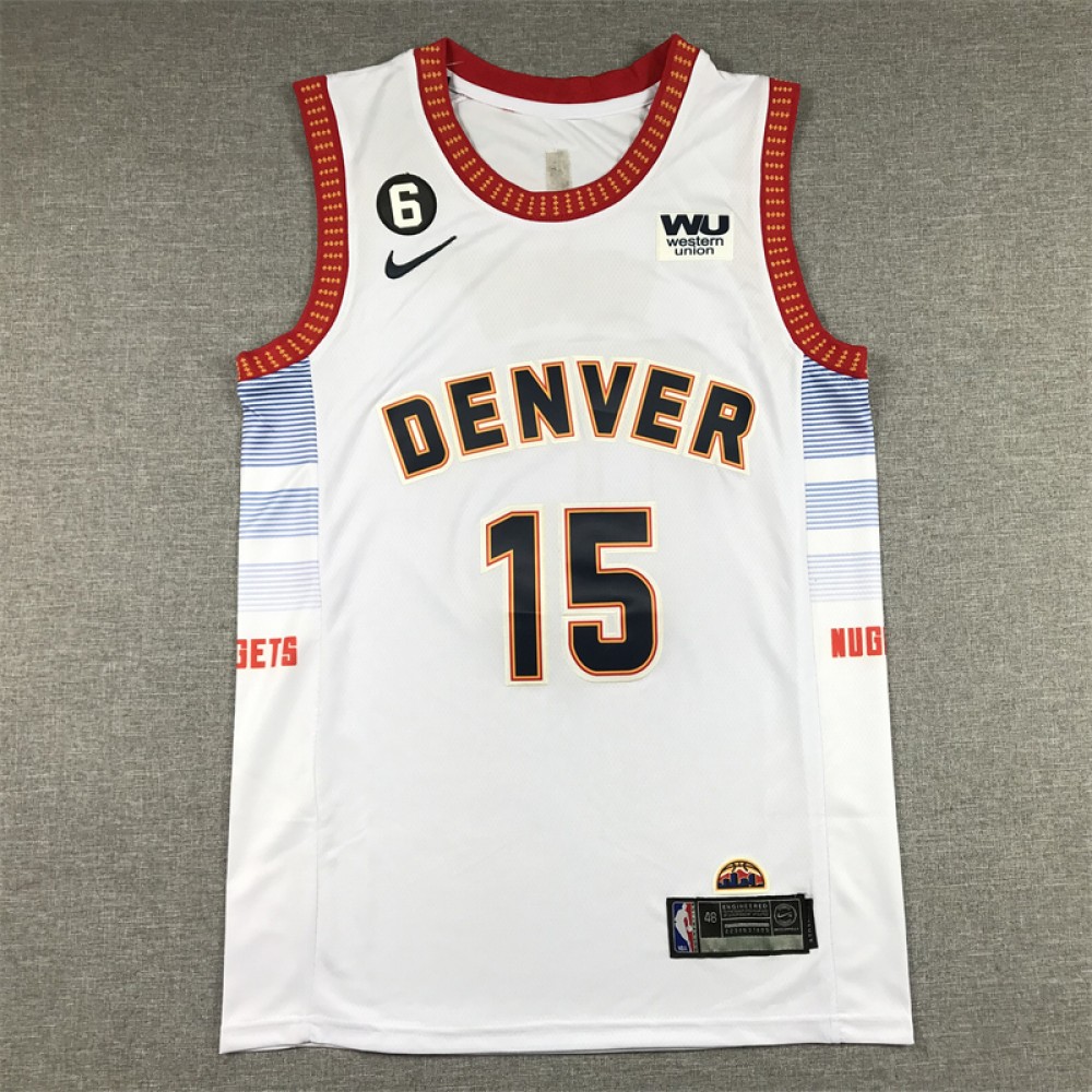 Camiseta Nikola Jokić #15 Denver Nuggets 2023 City Edition Blanco