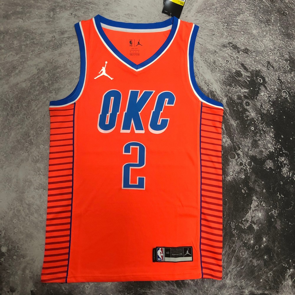 Camiseta Shai Gilgeous-Alexander #2 Oklahoma City Thunder Jordan Limited Edition Naranja Camiseta Shai Gilgeous-Alexander #2 Oklahoma City Thunder Jordan Limited Edition Naranja