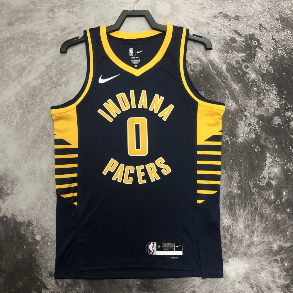 Camiseta Tyrese Haliburton #0 Indiana Pacers 2023 Negro Camiseta Tyrese Haliburton #0 Indiana Pacers 2023 Negro